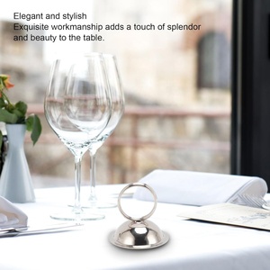 Support de Carte de Table Rond en Acier Inoxydable DIVRIS, Durable, Écologique, 6 pouces, Design Moderne pour la Décoration des Restaurants et Hôtels - Product Image 6