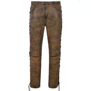 Nouveau type de pantalon en cuir pour hommes en gros, pantalon en cuir PU personnalisé, couleur unie, pantalon décontracté en cuir à vendre à un prix raisonnable - Product Image 5