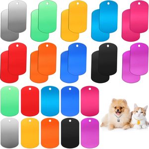 סיטונאי מותאם אישית ריק <span class=keywords><strong>DIY</strong></span> קרפט חיות מחמד מזהה תג תליון כלב תג אלומיניום נירוסטה מתכת כלב תגיות עם שרשרת - Product Image 2