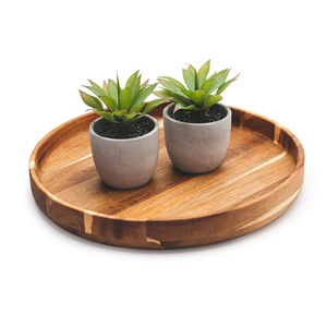 Plateau de service en bois au design attrayant, forme carrée, plateau de service en bois rustique pour accessoires de cuisine au prix le plus bas - Product Image 3