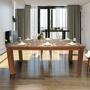 Mesa de cocina acabado liso borde vivo rico marrón hecho en Vietnam resistente a los arañazos resistente y resistente | WT505P6 - Product Image 1