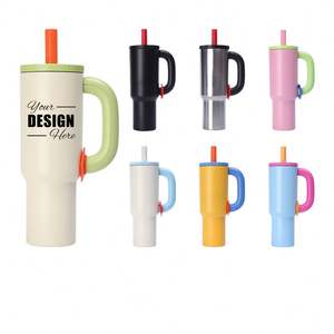 Vaso de acero inoxidable de 40oz con asa-Taza de coche aislada personalizada para regalos y promociones - Product Image 1