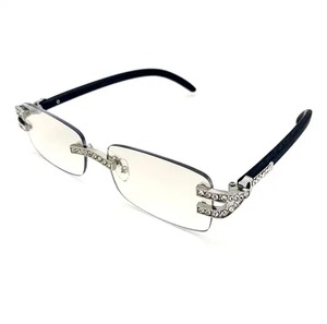 Lunettes de soleil de luxe en moissanite VVS, style hip-hop, bijoux de rappeur, prix de gros disponible pour l'exportation depuis l'Inde - Product Image 2