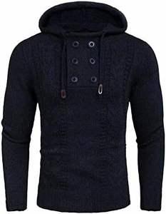 Pull à capuche pour homme en fibre de bambou 100% imprimé animal, pull décontracté avec logo sur le devant, haut tendance - Product Image 2
