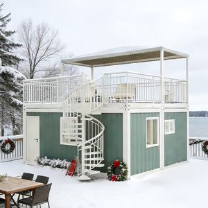 บ้านสำนักงานสำเร็จรูปแบบโมดูลาร์หรูหราขนาด 20 ฟุต <span class=keywords><strong>2</strong></span> ชั้น แบบพกพา <span class=keywords><strong>2</strong></span>-<span class=keywords><strong>3</strong></span> ห้องนอน พร้อมห้องน้ำ - Product Image 3