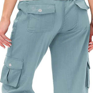 Pantalon Cargo Nouveau Style Vente en Gros Personnalisé de Haute Qualité Style Coton 100% 6 Poches Plaine Cordon Cargo Pantalon Hommes - Product Image 3