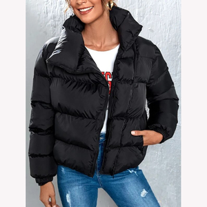 Qualité supérieure Femme Doudoune Nouveau Style Hiver Chaud À Capuche Épais Pleine Fermeture Éclair Confortable Respirant 100% Polyester Tissé - Product Image 1