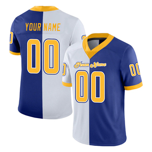 เสื้ออเมริกันฟุตบอลแบบสั่งทำพิเศษ ผ้าโพลีเอสเตอร์ระบายอากาศ ซับเหงื่อ แขนสั้น พร้อมพิมพ์ชื่อทีมด้วยเทคนิคการถ่ายเทความร้อน - Product Image 2