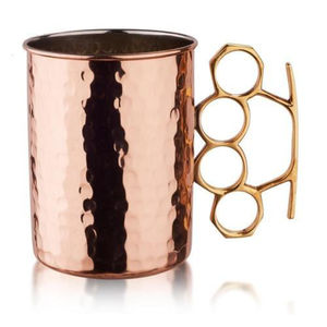 Plateau de service de luxe en acier inoxydable de qualité supérieure, finition cuivre antique, texture martelée, pour la maison, l'hôtel, le restaurant - Product Image 6