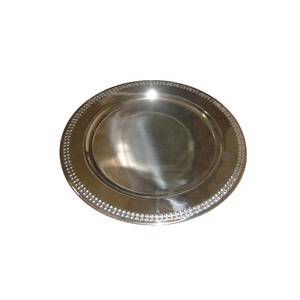 Hand Engraving Dinnerware Food <b>Server</b> Stainless Steel Charger Plate Glossy Gold Plated Finishing Metal Charger Plate - Product Image 5