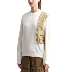 เสื้อสเวตเตอร์คอกลมแบบสวมหัวสำหรับผู้ชายและผู้หญิงสีพื้นสไตล์ย้อนยุค - Product Image 6