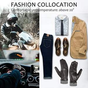 Guantes Unisex de Piel de Oveja Hechos a Medida para Invierno, Compatibles con Pantalla Táctil, Transpirables, Ajustables, con Detección de Agujas - Product Image 6