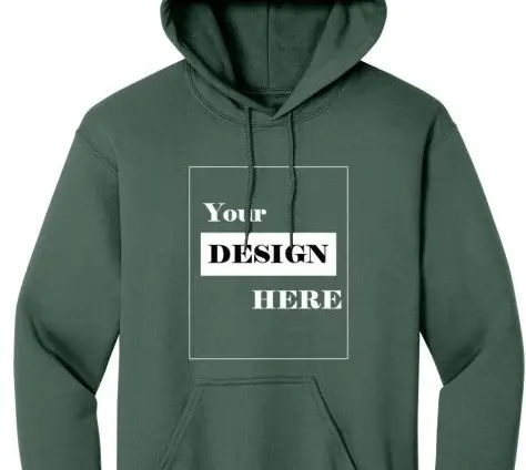 Customized your Fabric GSM & Print Placement, Color Pattern, Design in Poly Cotton Hoodies Round & V neck in fastest delivery