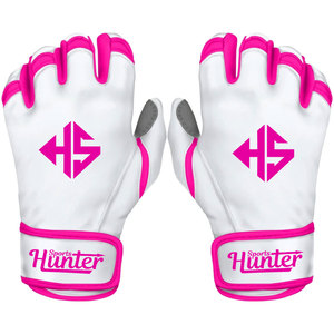 Los mejores guantes de bateo de béisbol de puño corto con logotipo personalizado, guantes de bateo de cuero genuino profesionales a granel al por mayor para jóvenes adultos - Product Image 1