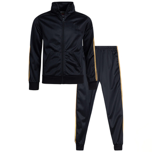 Chándal deportivo de poliéster transpirable cómodo de alta calidad para hombre, Top y pantalón con estampado personalizado para hombre - Product Image 1