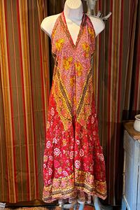 Femmes col en V profond Style décontracté longue longueur impression numérique approvisionnement en gros attrayant été femmes Maxi Floral élégant imprimé - Product Image 2