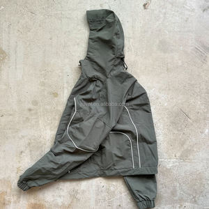 Chaqueta cortavientos blanca de talla 0, cortavientos personalizado, chaquetas reflectantes de diseñador para exteriores con cremallera - Product Image 4