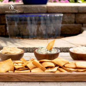 Best-seller Plateau de service moderne ovale en bois 3 bols en émail blanc pour Diwali Ramadan Mariage Décoration intérieure Service multifonctionnel - Product Image 4