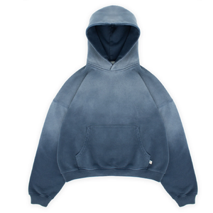 Nuevo diseño más vendido invierno hombres Sun Fade sudaderas con capucha serigrafía lavado de gran tamaño logotipo personalizado venta al por mayor ropa de calle Sudadera con capucha - Product Image 4