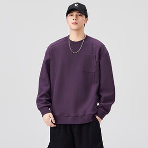 เสื้อสเวตเชิ้ตคอเต่าผู้ชายสไตล์อเมริกัน แบรนด์แฟชั่นฤดูใบไม้ร่วง แขนยาว สีพื้น ทรงหลวม ดีไซน์ไม่หดตัว - Product Image 6