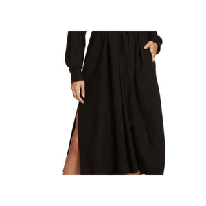 Abito chemisier midi nero Willow Nadine da donna, manica lunga, taglia media, silhouette comoda e ampia - Product Image 6