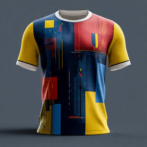 Ensemble de maillot de football à col en V et pantalon de football imprimé, 100% polyester, uniformes de football - Product Image 6