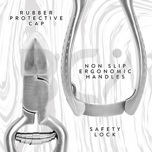 Coupe-ongles à lame incurvée robuste Pinces podologiques en acier inoxydable à haute teneur en carbone de qualité médicale pour doigts durs et épais - Product Image 5