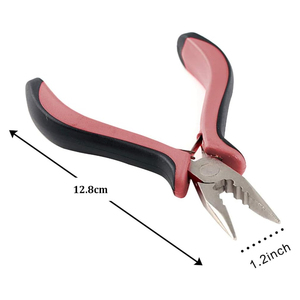 Pince à ruban adhésif pour extensions de cheveux Pince à ruban adhésif en acier inoxydable à revêtement de couleur Pince à pointe plate pour extensions de cheveux - Product Image 2