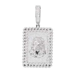 Pendentif tendance avec pierres en moissanite inspiré de l'esthétique hip-hop, bijou unique et parfait pour une déclaration de style, pendentif en diamant - Product Image 1