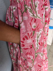 Blusa sin mangas de algodón no tejido con estampado floral indio hecho a mano, elegante, ecológica, lavable, con bolsillos, para mujer, otoño-verano - Product Image 3