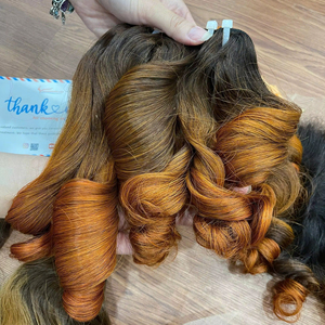 Cheveux bouclés et rebondissants à la vapeur, couleur ombrée, prêts à être expédiés, cheveux bruts, fournisseur de cheveux bruts, paquet de cheveux bruts, trame doublement tirée - Product Image 2