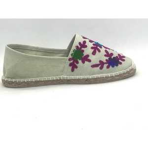 Alpargata plana hecha a mano con bordado de lona, alpargata cómoda a la moda, diseño personalizado - Product Image 1