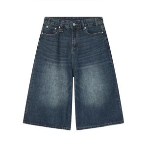 Fabricante de ropa para hombre 2025, pantalones vaqueros personalizados, tendencia Retro, diseño de flecos lavados, pantalones cortos para hombre de alta calidad, fábrica de ropa - Product Image 5