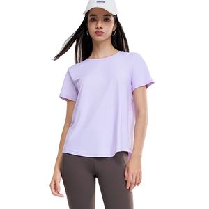 Camisetas OEM de Alta Calidad de Secado Rápido para Gimnasio, Camisetas Deportivas Ajustadas con Logotipo Personalizado, Ropa de Yoga Ajustada para Mujer - Product Image 5
