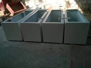 2023 Jardinières rectangulaires en fibre de verre de qualité supérieure Design élégant et moderne Utilisation au sol pour les intérieurs de jardin Empotage de fleurs - Product Image 2
