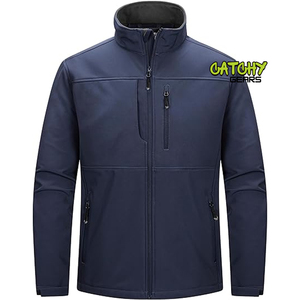 เสื้อแจ็คเก็ตกันหนาวสำหรับผู้ชายเสื้อกีฬากันหนาวทำจากผ้าขนสัตว์สองชั้นเพิ่มความอบอุ่นโลโก้ออกแบบได้ตามต้องการ - Product Image 1