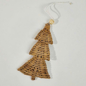 Handcrafted Rattan <b>Christmas</b> <b>Tree</b> Ornament Eco Friendly Holiday Decoration for <b>Christmas</b> <b>Tree</b> Home Party Wholesale Export - Product Image 2