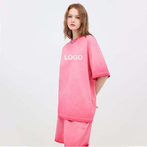 Ensembles de T-shirts surdimensionnés de haute qualité T-shirts et shorts unisexes Conception de logo personnalisé OEM Broderie imprimée - Product Image 4