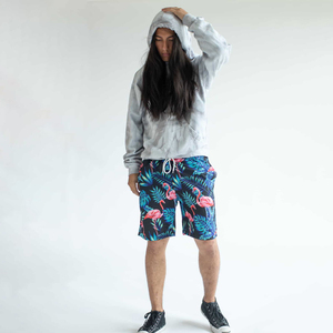 Pull-over oversize unisexe à capuche tie-dye, polaire d'hiver, motif épaules tombantes, imprimé graphique, coton, style streetwear, brodé - Product Image 6