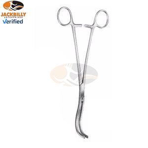 Pinzas de abrazadera de pedículo de riñón Guyon, instrumento vascular y urológico de precisión de acero inoxidable de grado quirúrgico de 23,5 cm - Product Image 3