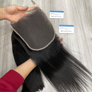 Articles les plus vendus Cheveux naturels noirs naturels Fermeture en dentelle HD Frontal Naturel Lisse Disponible en stock Sans perte de cheveux Sans nœuds - Product Image 4