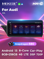 Reproductor de video con pantalla táctil Android MEKEDE 1920*720P Qualcomm 680, radio estéreo para automóvil con cámara trasera para Audi A4 A4L A5 2008-2014