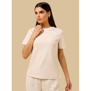 Camiseta de Mujer 100% Algodón, Corte Regular, Cuello Redondo, Manga Corta, Estilo Básico Casual, Largo a la Cadera, Marca Privada OEM - Product Image 6