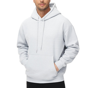 Sweats à capuche de couleur unie à la mode haut de gamme sweats à capuche unisexes surdimensionnés essentiels personnalisés en coton biologique - Product Image 2
