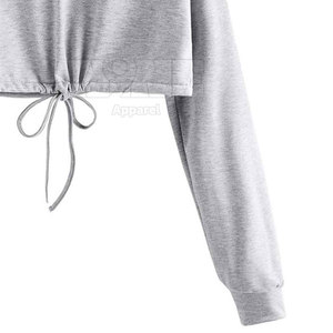 Crop Top Hoodies Calidad Premium Nuevo diseño 100% Algodón Poliéster Sudaderas con capucha para mujeres Hecho en Pakistán - Product Image 5