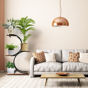 Étagère personnalisée en bois et métal à 4 niveaux pour pots de fleurs à plusieurs niveaux Étagère de présentation pour jardinières d'intérieur et d'extérieur Étagères pour jardinières de jardin - Product Image 2