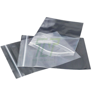 Bolsa de plástico PE transparente con cremallera y logotipo personalizado para almacenamiento duradero de ropa doméstica - Product Image 1