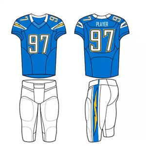 Nouvel ensemble de vêtements de sport respirants d'uniforme de football américain à la mode dans un design élégant récent - Product Image 5