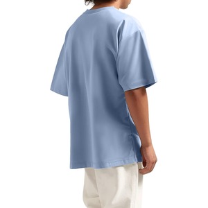 Camiseta de algodón con estampado de pantalla para hombre, Camiseta básica de gimnasio lisa con bordado personalizado, Camiseta de algodón Ringspun 180 GSM - Product Image 2