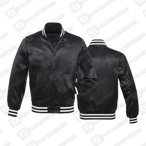 Chaqueta Bomber Universitaria de Lana de Primera Calidad, Personalizada, al por Mayor, Resistente al Viento, Reversible, para Invierno - Product Image 4